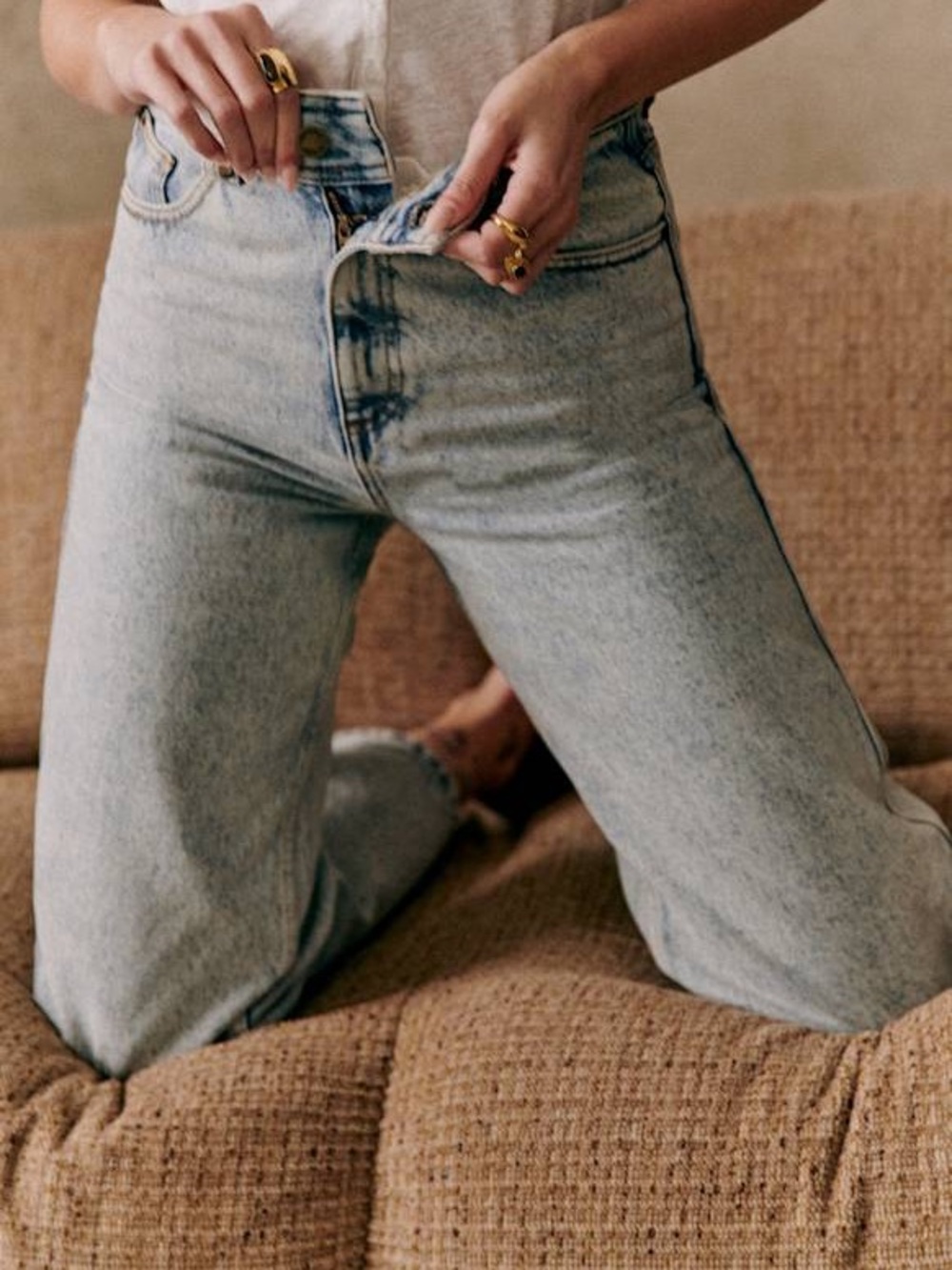 Sezane- Le Crop Women’s Jeans in Bleach
